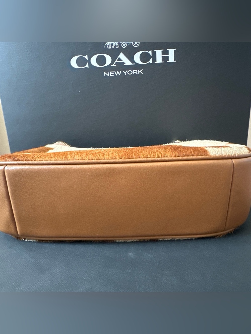 NWT Coach Outlet Teri Shoulder Bag In Haircalf With Cow Print - Picture 5 of 7